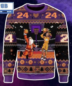 kobe bryant and santa play basketball christmas ugly sweater 2 ANWy0