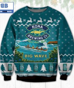kona brewing big wave golden ale ugly christmas sweater 2 ncK76