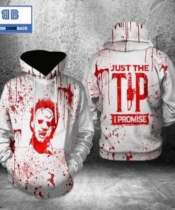 leatherface just the tip i promise american flag halloween white 3d hoodie 3 BzeoO