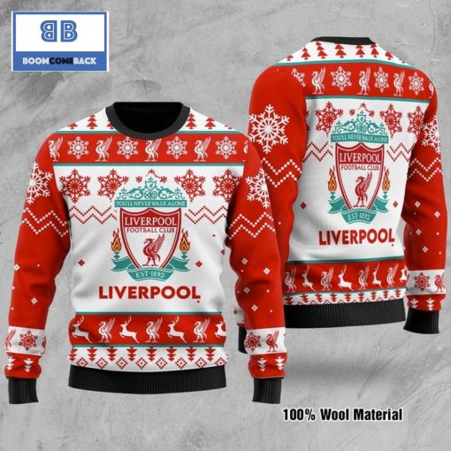 Liverpool Football Club Est 1892 Snow Christmas 3D Ugly Sweater