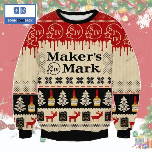 Maker’s Mark Whiskey Christmas Ugly Sweater