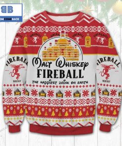 malt whiskey fireball cinnamon whisky the happiest dink on earth christmas 3d sweater 3 MJyrh