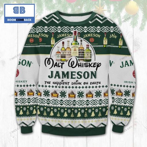 Malt Whiskey Jameson Irish Whiskey The Happiest Dink On Earth Christmas Ugly Sweater