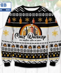 malt whiskey the happiest dink on earth christmas ugly sweater 3 hCPjX