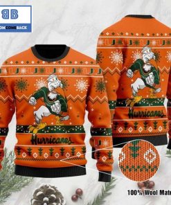 miami hurricanes football ugly christmas sweater 2 xw14e