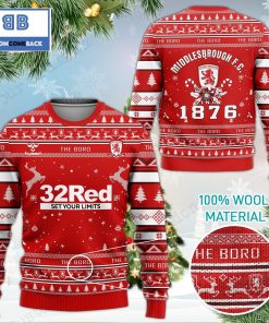middlesbrough fc the boro 3d ugly christmas sweater 2 BZwUY