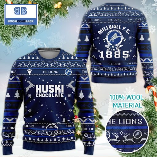 Millwall FC Since 1885 3D Ugly Christmas Sweater