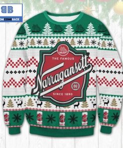 narragansett beer ugly christmas sweater 2 d3tpv