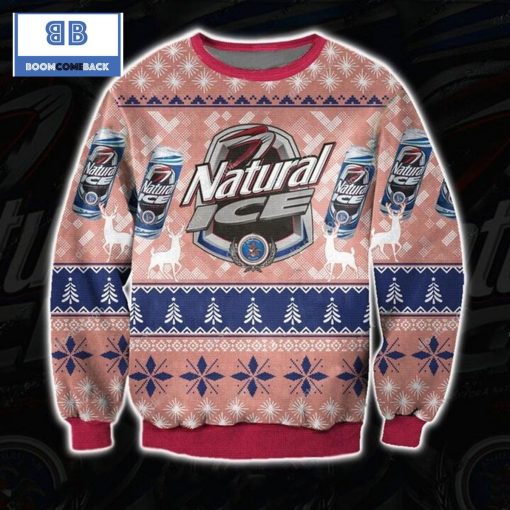 Natural Cold Beer 3D Christmas Ugly Sweatshirt