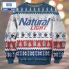 Natural Light Beer Christmas Blue Ugly Sweater