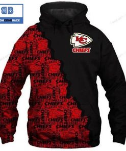 nfl kansas city chiefs pattern custom black red 3d hoodie 3 adtTA