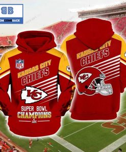 nfl kansas city chiefs super bowl champions 3d red hoodie 3 ytVcf