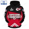 NFL Kansas City Chiefs Super Bowl Champions 3D Red Hoodie