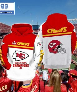 NFL Kansas City Chiefs Super Bowl Champions White 3D Hoodie