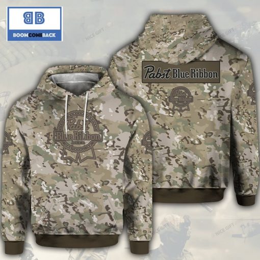 Pabst Blue Ribbon Camouflage 3D Hoodie