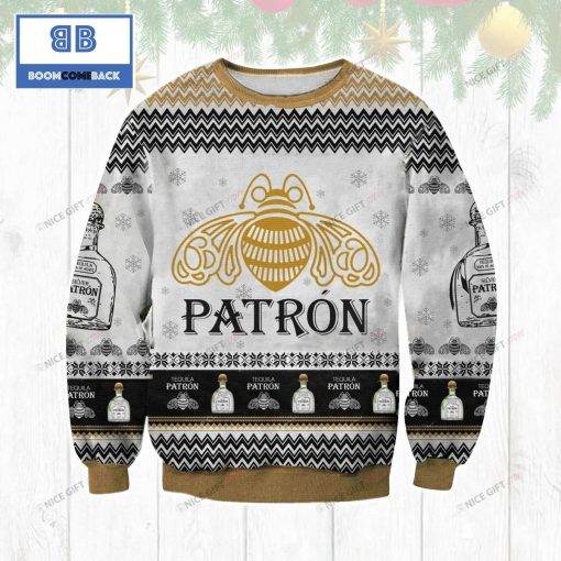 Patron Whiskey Christmas Ugly Sweater