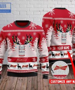 personalized name budweiser ver 3 ugly christmas sweater 3 qcO1L