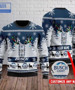 personalized name busch light ver 2 ugly christmas sweater 3 lAJCo