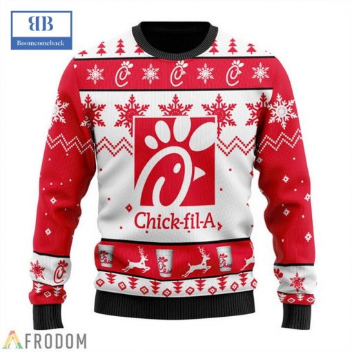 Personalized Name Chick-Fil-A Ugly Christmas Sweater