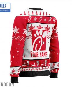 personalized name chick fil a ugly christmas sweater 5 URjca