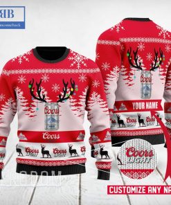 personalized name coors light ugly christmas sweater 3 dCGiX