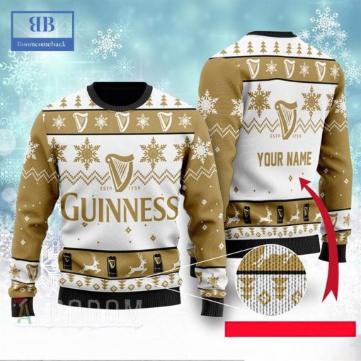 Personalized Name Guinness Ver 1 Ugly Christmas Sweater