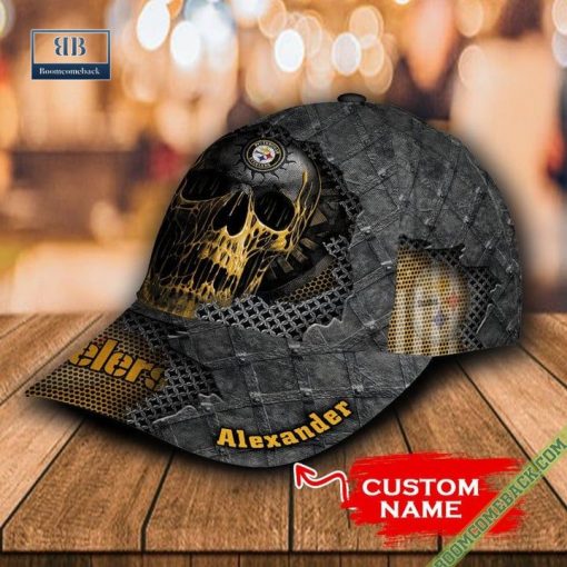 Personalized Pittsburgh Steelers Skull Classic Cap