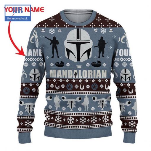 Personalized The Mandalorian Ugly Christmas Sweater