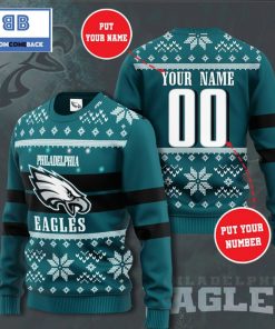 philadelphia eagles nfl custom name and number christmas ugly sweater 2 q8x7g