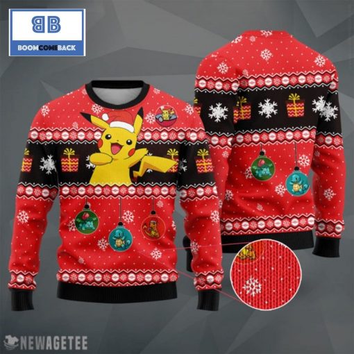 Pikachu Pokemon Woolen Ugly Christmas Sweater