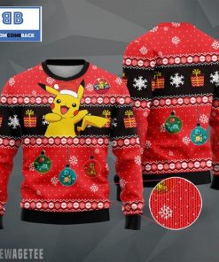 pikachu pokemon woolen ugly christmas sweater 3 V4Qsw