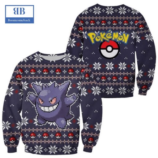 Pokemon Gengar Ver 3 Ugly Christmas Sweater