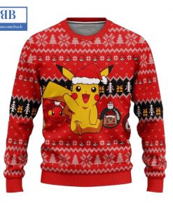 Pokemon Pikachu Santa Hat Ugly Christmas Sweater