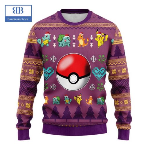 Pokemon Pokeball Ugly Christmas Sweater