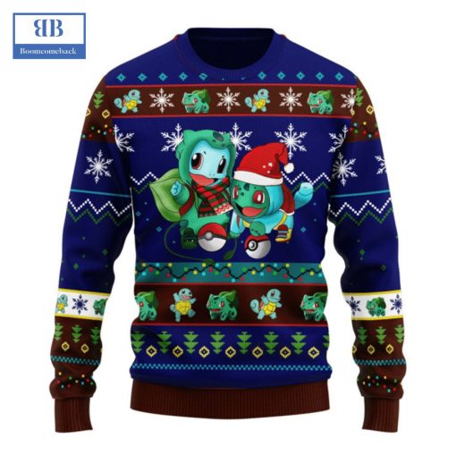 Pokemon Squirtle Bulbasaur Ugly Christmas Sweater