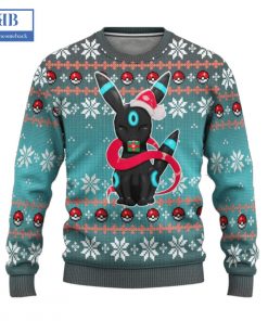 Pokemon Umbreon Santa Hat Ugly Christmas Sweater