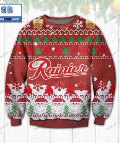 rainier beer christmas pattern custom ugly sweater 2 F09pP