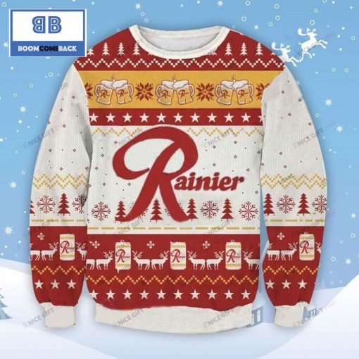 Rainier Beer Christmas Ugly Sweater