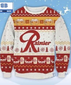 rainier beer ugly christmas sweater 2 OzQPF