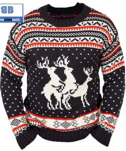 reindeer threesome funny christmas sweater 2 v5H4g
