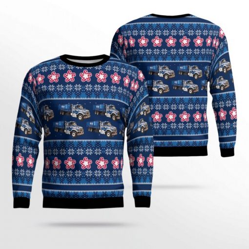 Republic Services Roll-off Truck Ugly Christmas Sweater