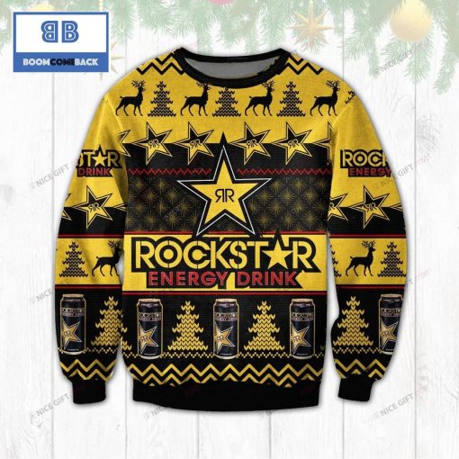 Rockstar Energy Drink Beer Christmas 3D Sweater