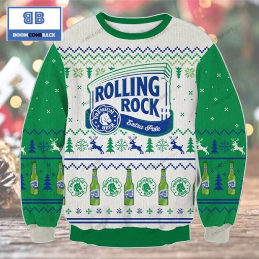 Rolling Rock Beer Christmas 3D Sweater