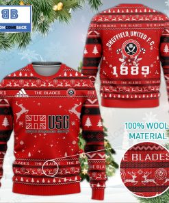 sheffield united fc the blades 3d ugly christmas sweater 2 RW83N