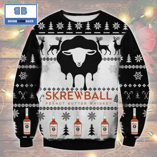 Skrewball Whiskey Christmas 3D Sweater