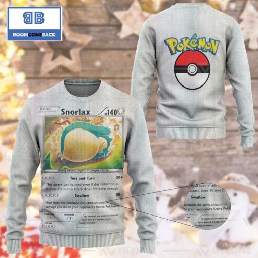 Snorlax Imitation Knitted Pokemon Anime Christmas 3D Sweatshirt