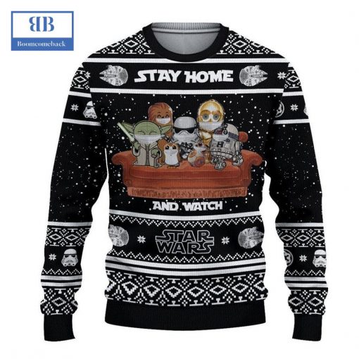 Stay Home And Watch Star Wars Ver 1 Ugly Christmas Sweater