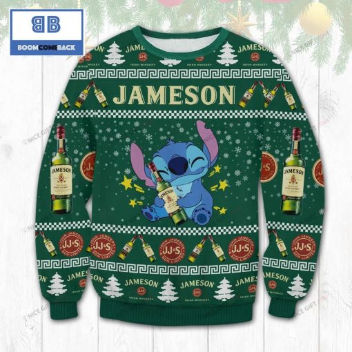 Stitch Jameson Irish Whiskey Christmas Ugly Sweater