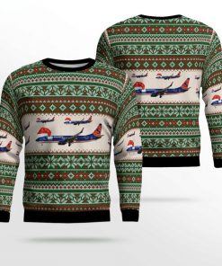 sun country airlines boeing 737 8q8 ugly christmas sweater 2 n3w1h