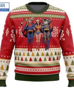 Superman Wonder Woman Batman DC Ugly Christmas Sweater